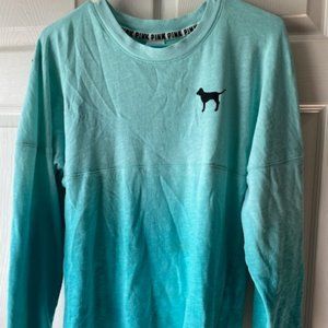 PINK OMBRA L/S SHIRT, TEAL TO MINT GREEN